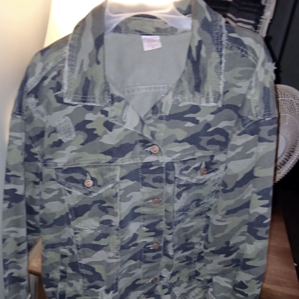Camo jean jacket